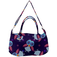 Owl Pattern Background Removal Strap Handbag by Wegoenart