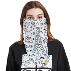 Big Collection With Hand Drawn Object Valentine Day Face Covering Bandana (triangle) by Wegoenart