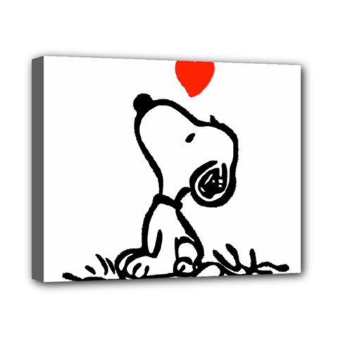 Snoopy Love Canvas 10  X 8  (stretched) by Jancukart