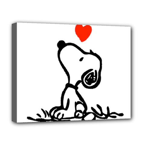 Snoopy Love Deluxe Canvas 20  X 16  (stretched) by Jancukart