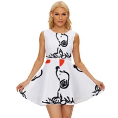 Snoopy Love Sleeveless Button Up Dress