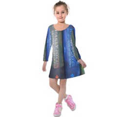 Vintage Collection Book Kids  Long Sleeve Velvet Dress