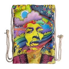 Psychedelic Rock Jimi Hendrix Drawstring Bag (large) by Jancukart