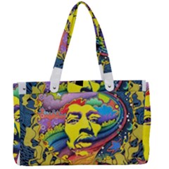 Psychedelic Rock Jimi Hendrix Canvas Work Bag by Jancukart