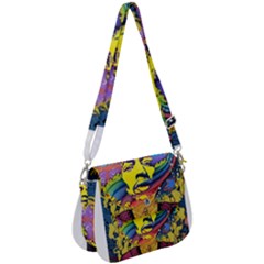 Psychedelic Rock Jimi Hendrix Saddle Handbag by Jancukart