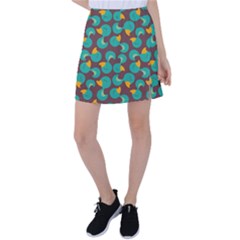 Vector-illustration-seamless-pattern-with-cartoon-duck Tennis Skirt by Wegoenart