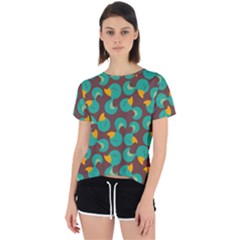 Vector-illustration-seamless-pattern-with-cartoon-duck Open Back Sport Tee