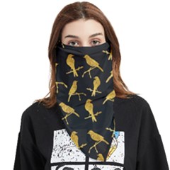 Background-with-golden-birds Face Covering Bandana (triangle)