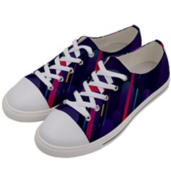 Colorful-abstract-background Women s Low Top Canvas Sneakers