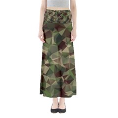 Abstract-vector-military-camouflage-background Full Length Maxi Skirt by Wegoenart