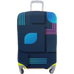 Gradient Geometric Shapes Dark Background Luggage Cover (large)