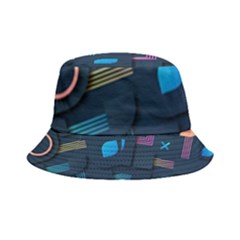 Gradient Geometric Shapes Dark Background Inside Out Bucket Hat