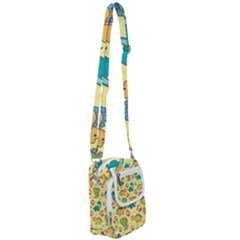 Seamless Pattern With Cute Dinosaurs Character Shoulder Strap Belt Bag by Wegoenart