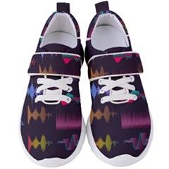Colorful-sound-wave-set Women s Velcro Strap Shoes by Wegoenart