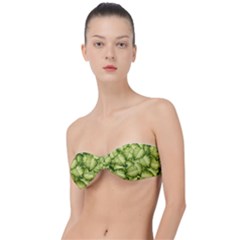 Seamless-pattern-with-green-leaves Classic Bandeau Bikini Top  by Wegoenart