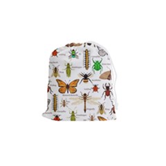 Insects-seamless-pattern Drawstring Pouch (small) by Wegoenart