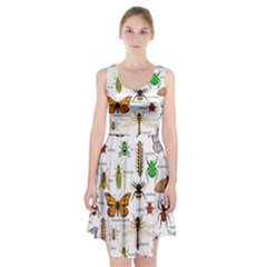Insects-seamless-pattern Racerback Midi Dress
