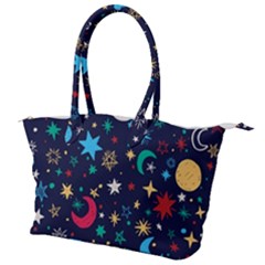 Colorful-background-moons-stars Canvas Shoulder Bag