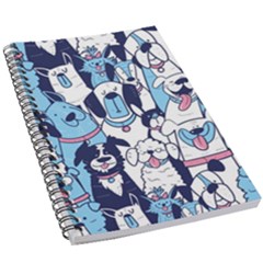 Dogs-seamless-pattern 5 5  X 8 5  Notebook