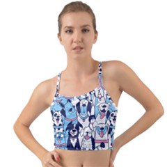 Dogs-seamless-pattern Mini Tank Bikini Top by Wegoenart