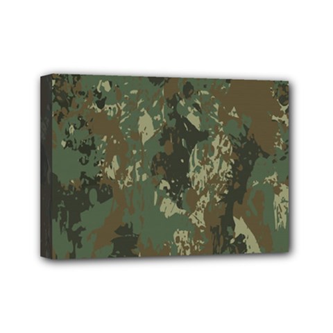 Camouflage-splatters-background Mini Canvas 7  X 5  (stretched) by Wegoenart