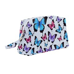 Decorative-festive-trendy-colorful-butterflies-seamless-pattern-vector-illustration Wristlet Pouch Bag (medium) by Wegoenart