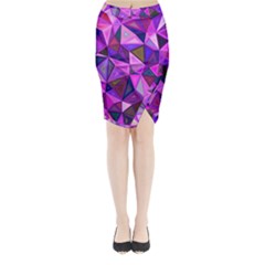 Triangular-shapes-background Midi Wrap Pencil Skirt