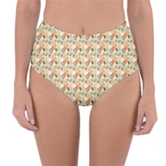 Abstract Pattern Reversible High-waist Bikini Bottoms by designsbymallika