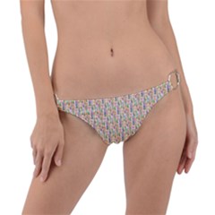 Water Color Pattern Ring Detail Bikini Bottom by designsbymallika