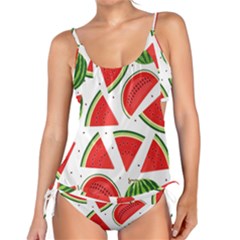 Watermelon Cuties White Tankini Set by ConteMonfrey