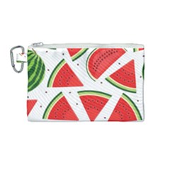 Watermelon Cuties White Canvas Cosmetic Bag (medium) by ConteMonfrey