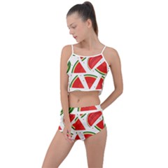 Watermelon Cuties White Summer Cropped Co-ord Set by ConteMonfrey