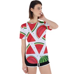 Watermelon Cuties White Perpetual Short Sleeve T-shirt by ConteMonfrey