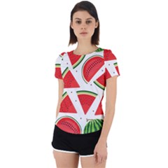 Watermelon Cuties White Back Cut Out Sport Tee by ConteMonfrey