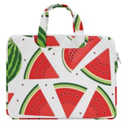 Watermelon Cuties White Macbook Pro 13  Double Pocket Laptop Bag by ConteMonfrey