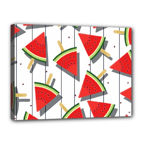 Watermelon Popsicle   Canvas 16  X 12  (stretched) by ConteMonfrey