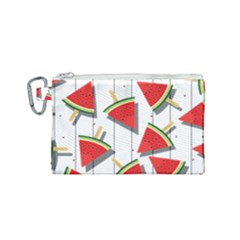 Watermelon Popsicle   Canvas Cosmetic Bag (small) by ConteMonfrey