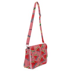 Red Watermelon Popsicle Shoulder Bag With Back Zipper by ConteMonfrey
