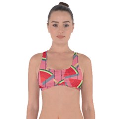 Red Watermelon Popsicle Got No Strings Sports Bra by ConteMonfrey