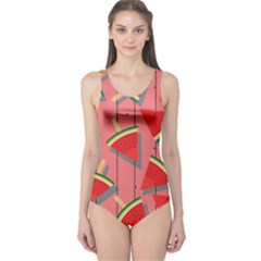 Red Watermelon Popsicle One Piece Swimsuit
