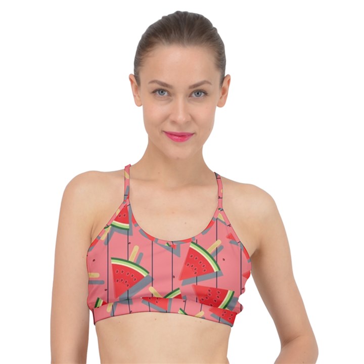 Red Watermelon Popsicle Basic Training Sports Bra