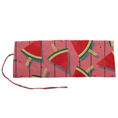 Red Watermelon Popsicle Roll Up Canvas Pencil Holder (s) by ConteMonfrey