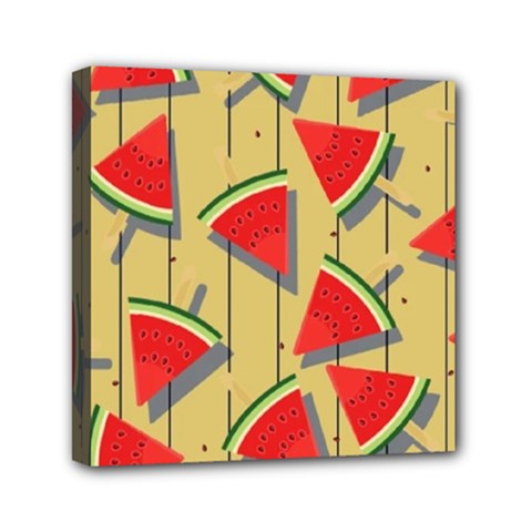 Pastel Watermelon Popsicle Mini Canvas 6  x 6  (Stretched)