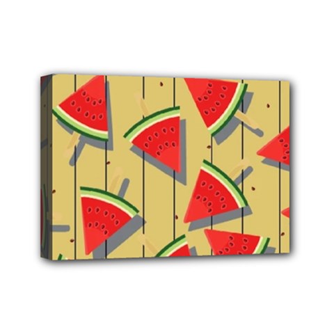 Pastel Watermelon Popsicle Mini Canvas 7  x 5  (Stretched)
