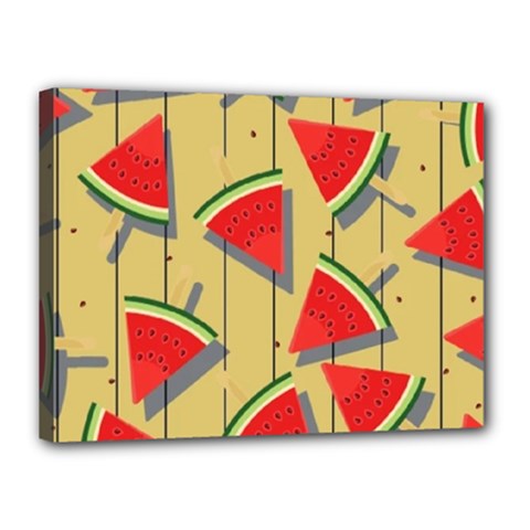 Pastel Watermelon Popsicle Canvas 16  x 12  (Stretched)