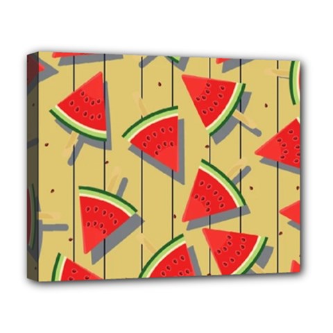 Pastel Watermelon Popsicle Deluxe Canvas 20  x 16  (Stretched)