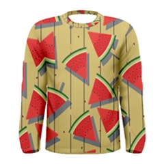 Pastel Watermelon Popsicle Men s Long Sleeve Tee