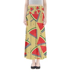 Pastel Watermelon Popsicle Full Length Maxi Skirt