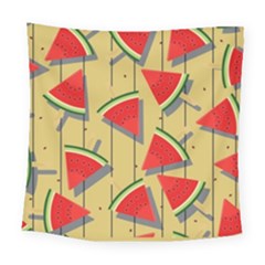 Pastel Watermelon Popsicle Square Tapestry (Large)