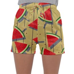 Pastel Watermelon Popsicle Sleepwear Shorts